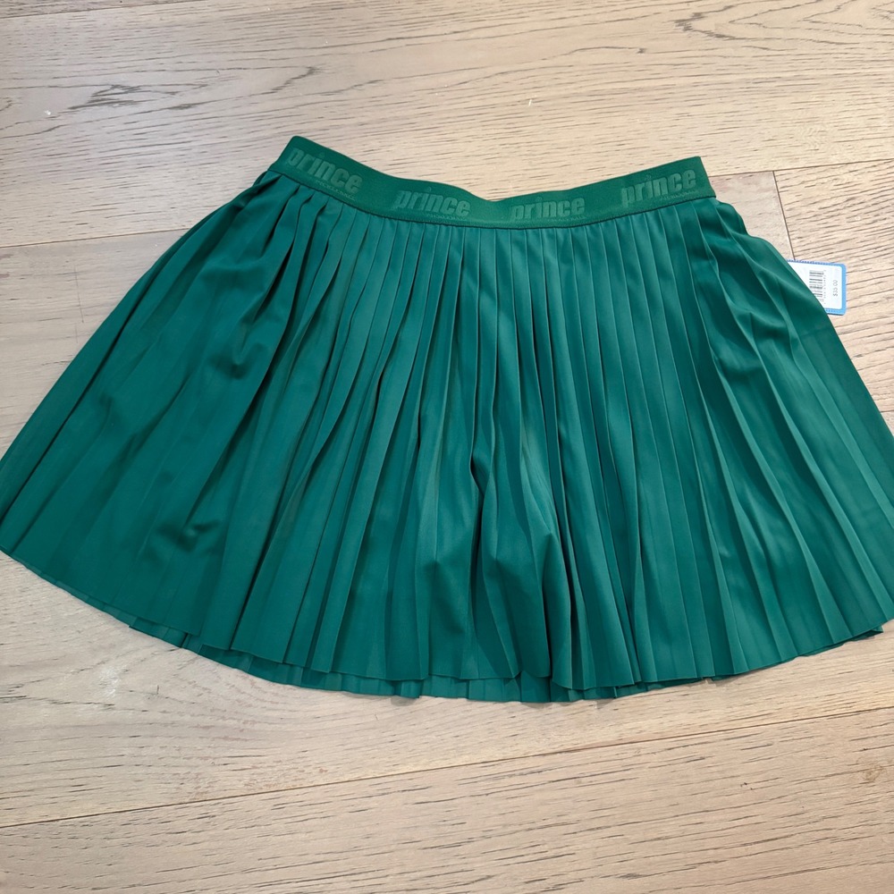 Prince Pickleball Evergreen Pleated Tennis Skort Womens XS Green Z2594 NWT
